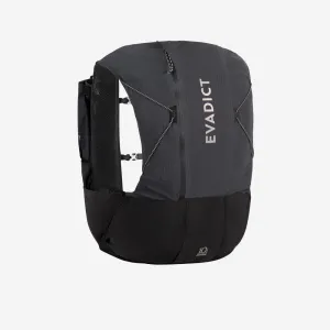 10 L BLACK UNISEX TRAIL RUNNING BAG - SOLD WITH 1 L WATER BLADDER