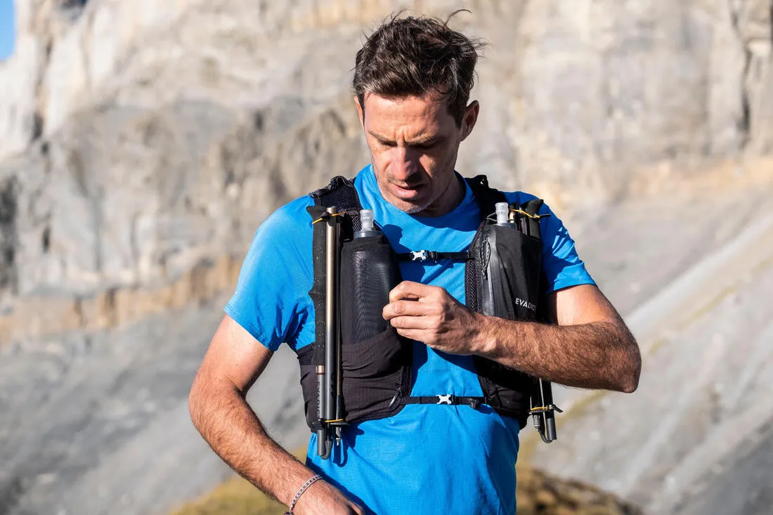 10 L BLACK UNISEX TRAIL RUNNING BAG - SOLD WITH 1 L WATER BLADDER