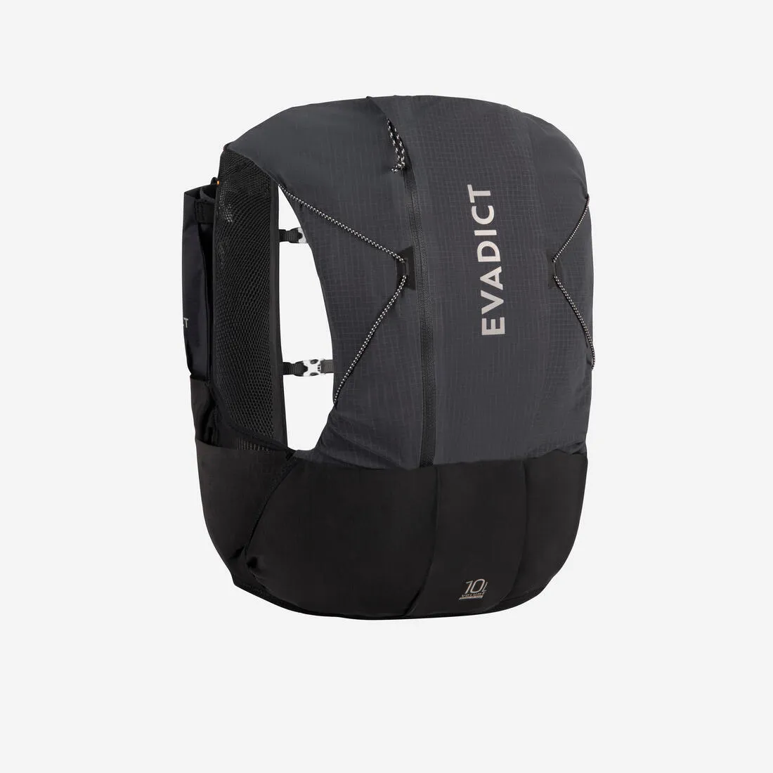 10 L BLACK UNISEX TRAIL RUNNING BAG - SOLD WITH 1 L WATER BLADDER