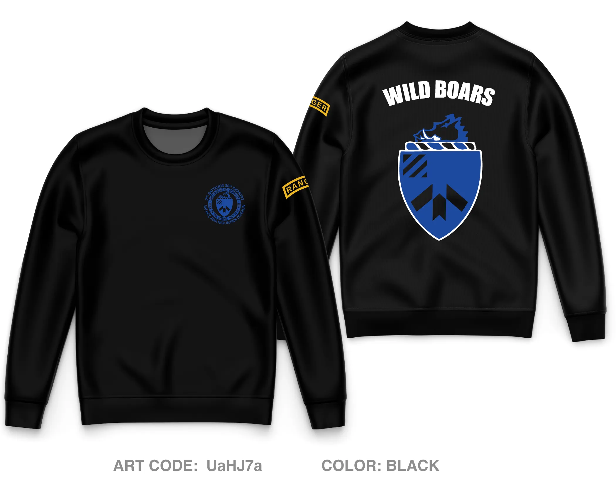2 BN, 30th IN Fundraising Collection Core Men's Crewneck Performance Sweatshirt - UaHJ7a