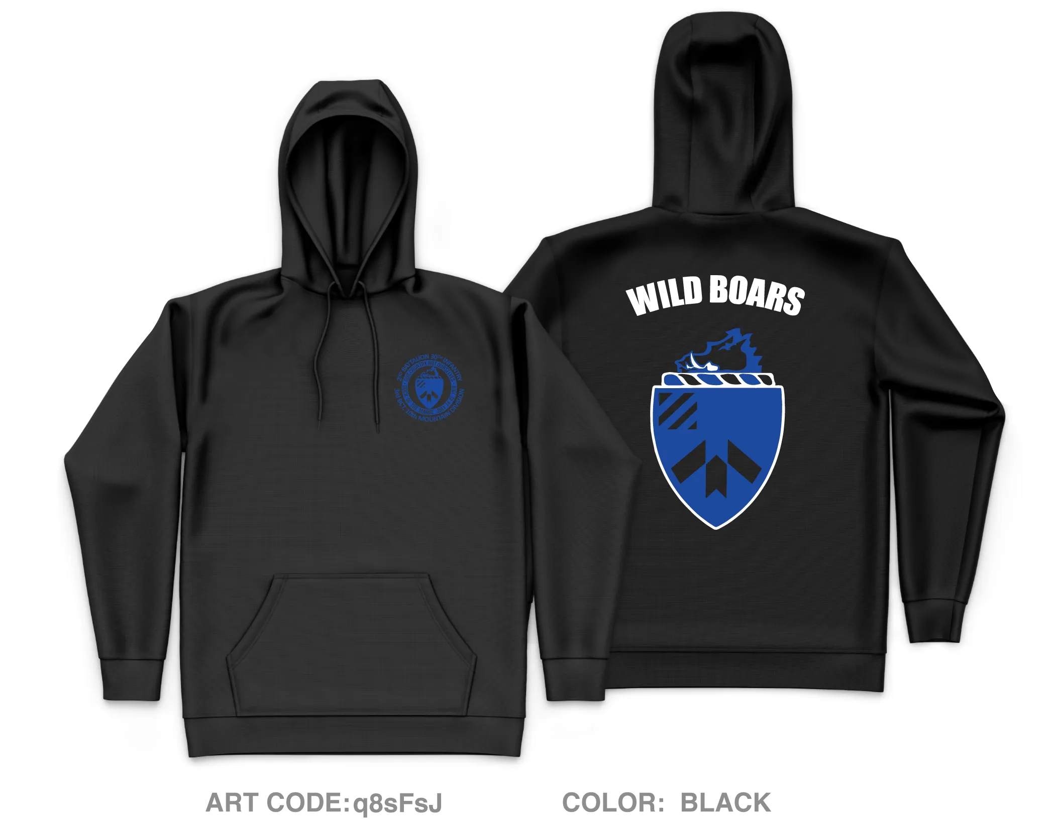 2 BN, 30th IN Fundraising Collection Core Men's Hooded Performance Sweatshirt - q8sFsJ