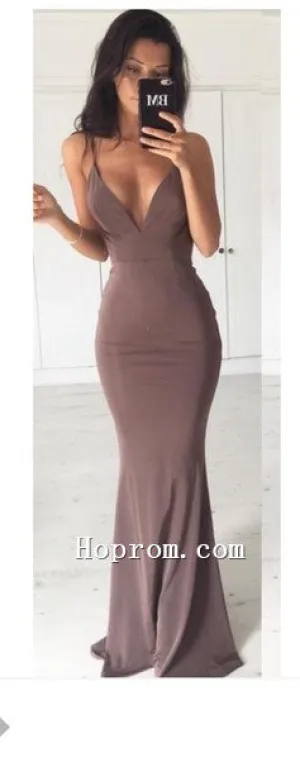 2020 Spaghetti Straps V-Neck Prom Dress Evening Dresses