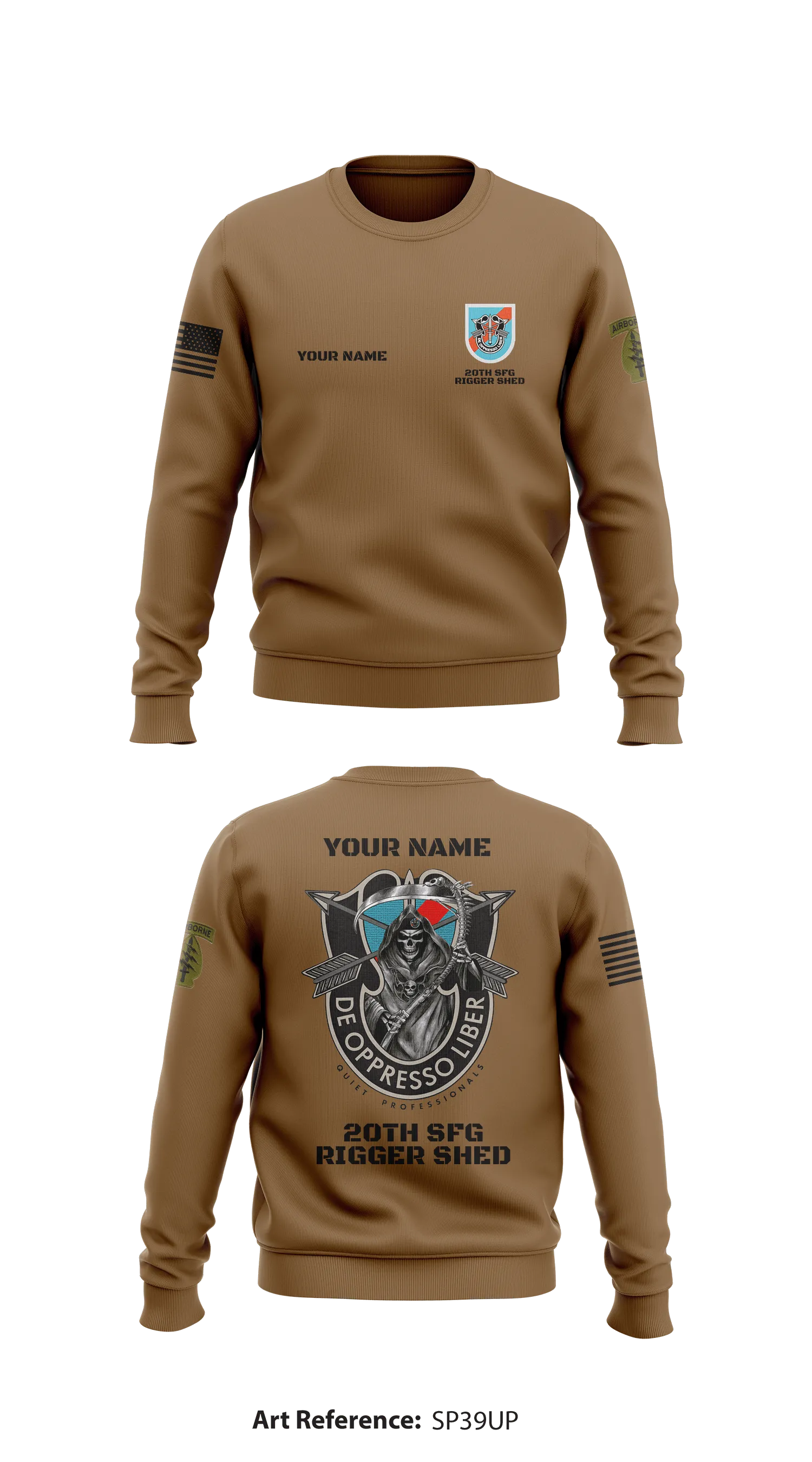 20th SFG DET 1 Rigger  Store 1 Core Men's Crewneck Performance Sweatshirt - SP39Up