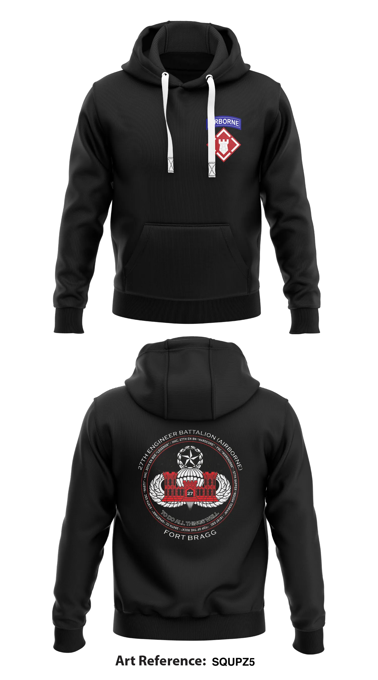 27th Engineer Battalion (Airborne) Store 1  Core Men's Hooded Performance Sweatshirt - SqUpZ5
