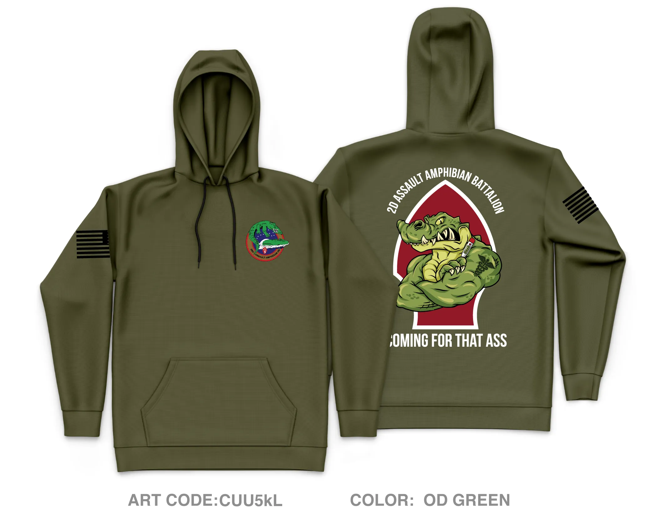 2d Assault Amphibian Battalion Core Men's Hooded Performance Sweatshirt - CUU5kL