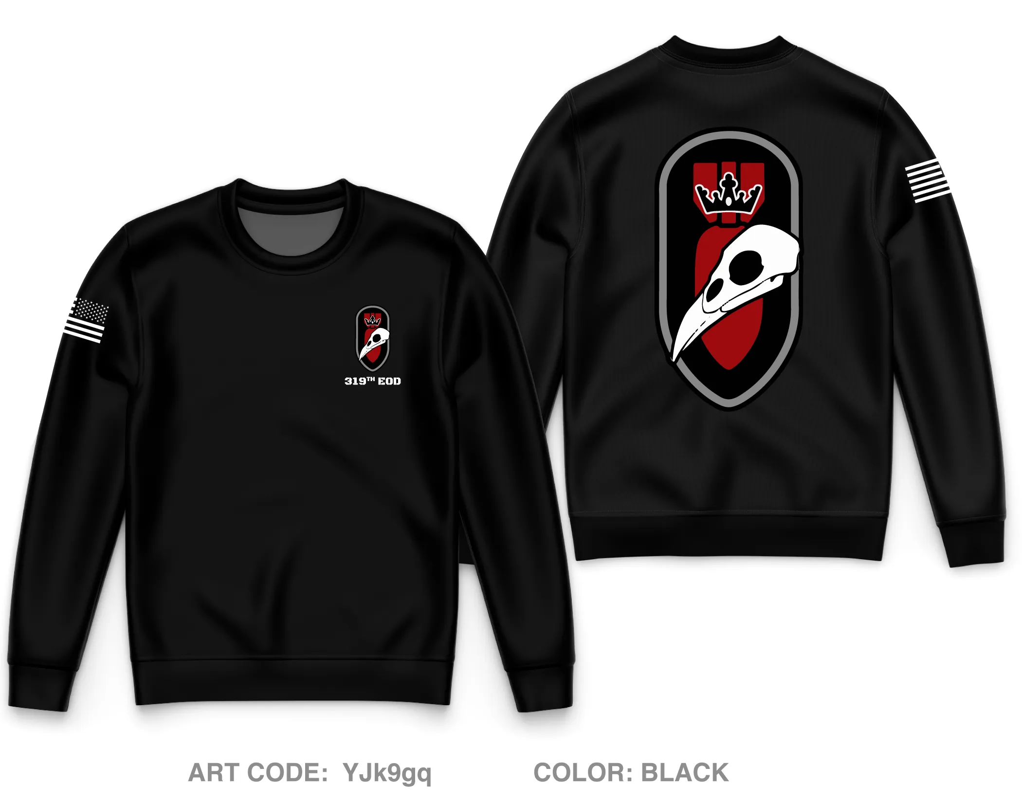 319th EOD Store 1 Core Men's Crewneck Performance Sweatshirt - YJk9gq
