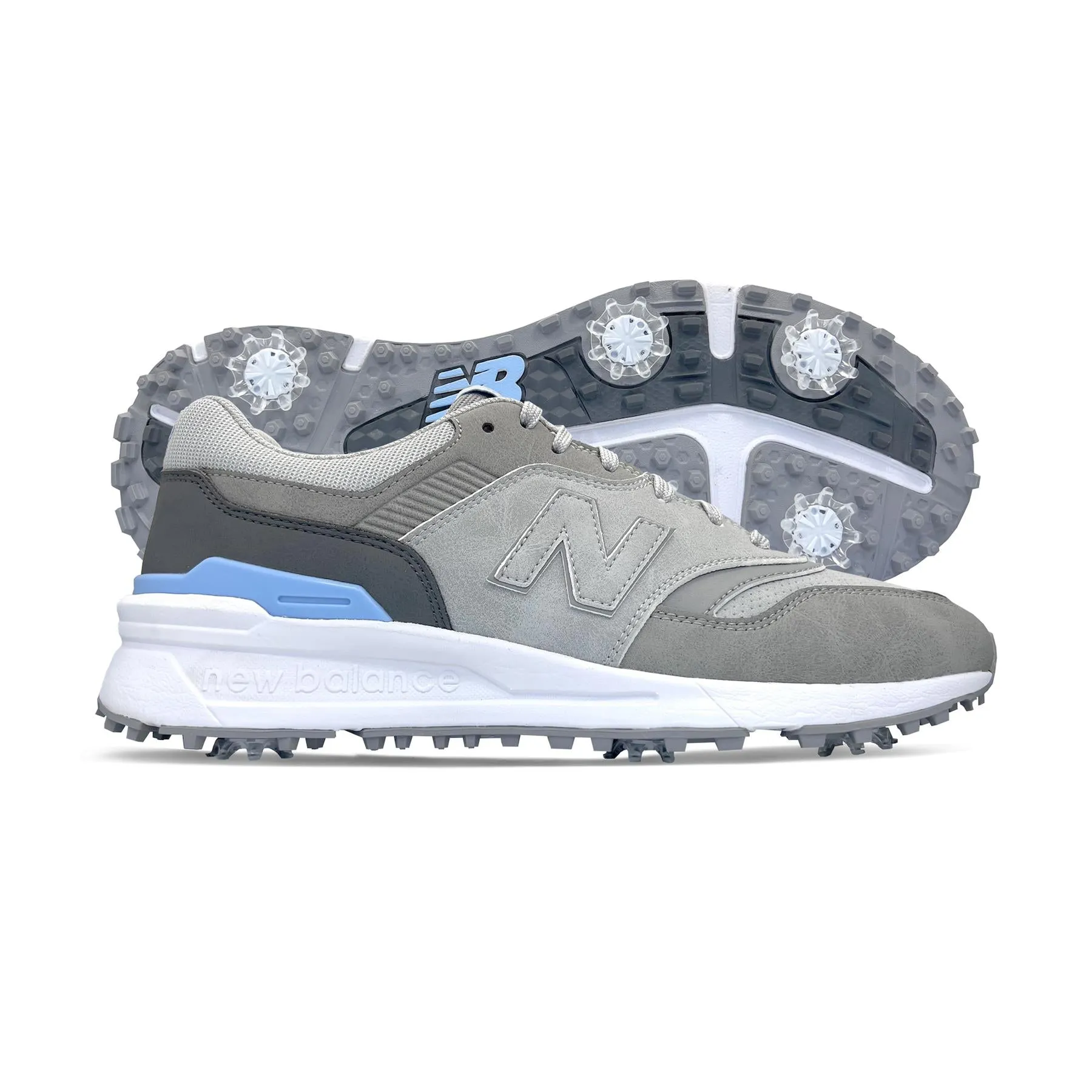 997 Waterproof Spiked Golf Shoes Gray/Blue