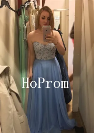 A-Line Applique Prom Dresses,Sweetheart Prom Dress,Evening Dress