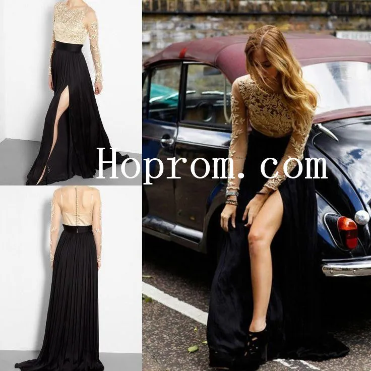 A-Line Prom Dresses,Long Sleeve Prom Dress,Evening Dress