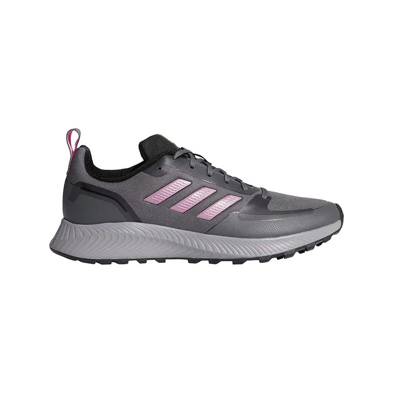 adidas Women's Run Falcon 2.0 Trail Run Shoes - Grey/Cherry
