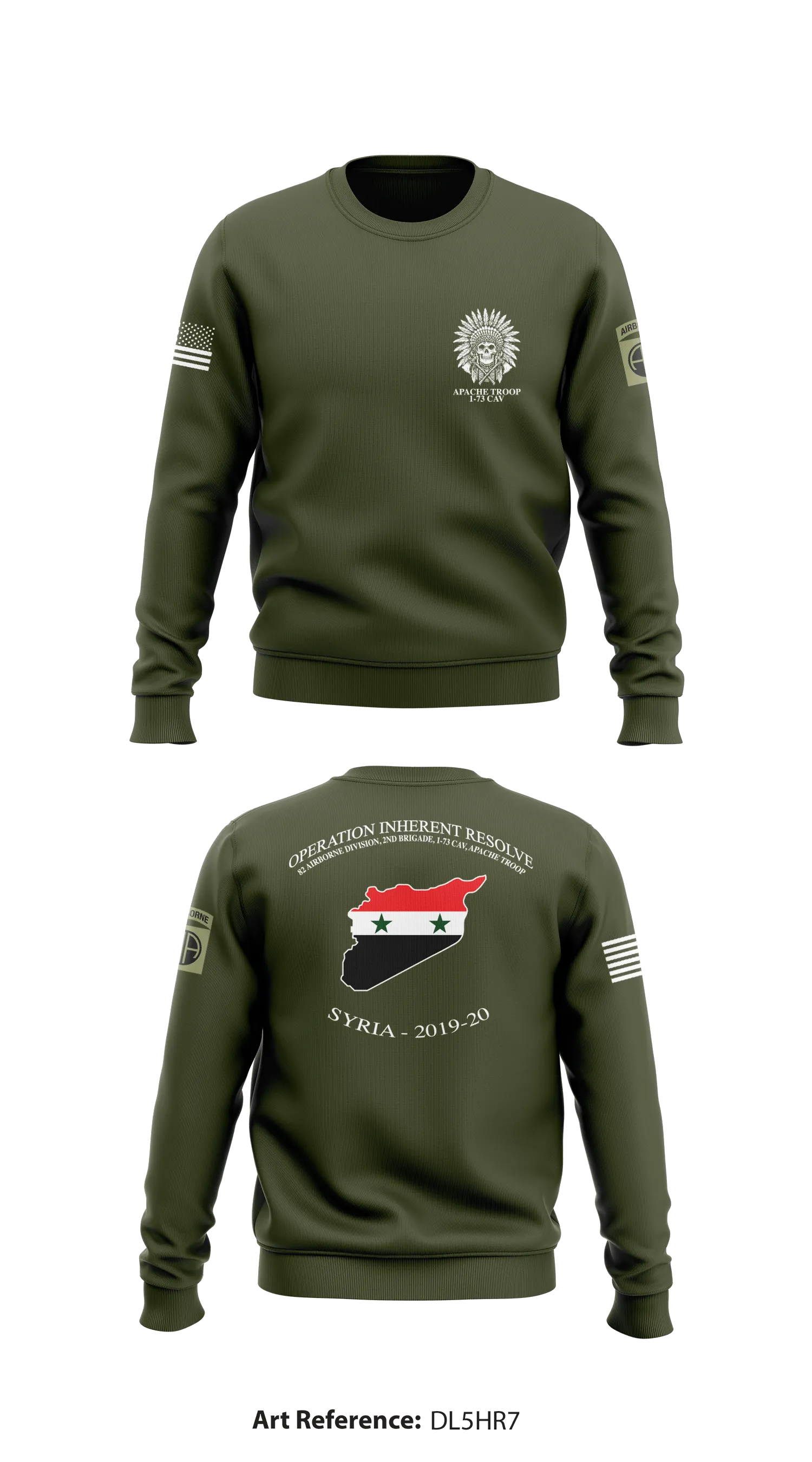 Apache troop 1-73 Cav  Store 1 Core Men's Crewneck Performance Sweatshirt - dL5HR7