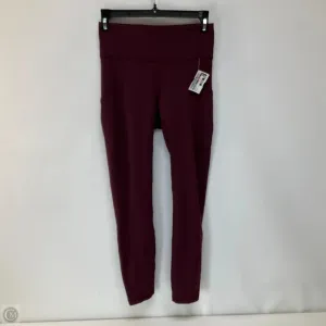 Athletic Leggings By Lululemon In Maroon, Size: 4
