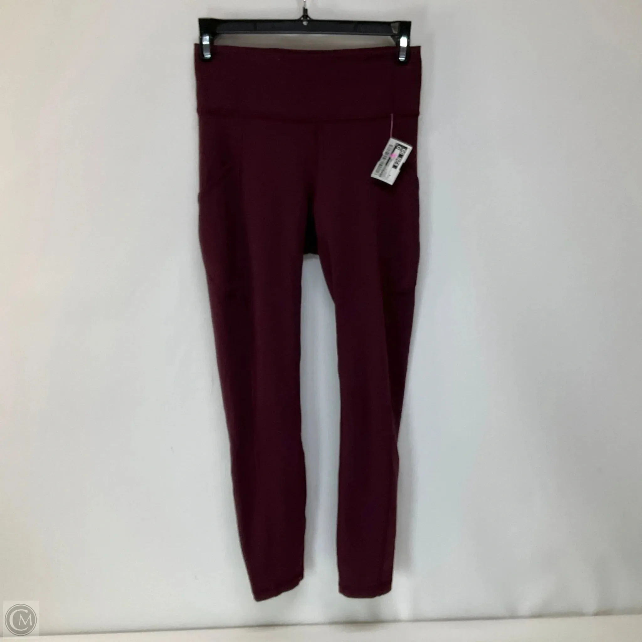 Athletic Leggings By Lululemon In Maroon, Size: 4