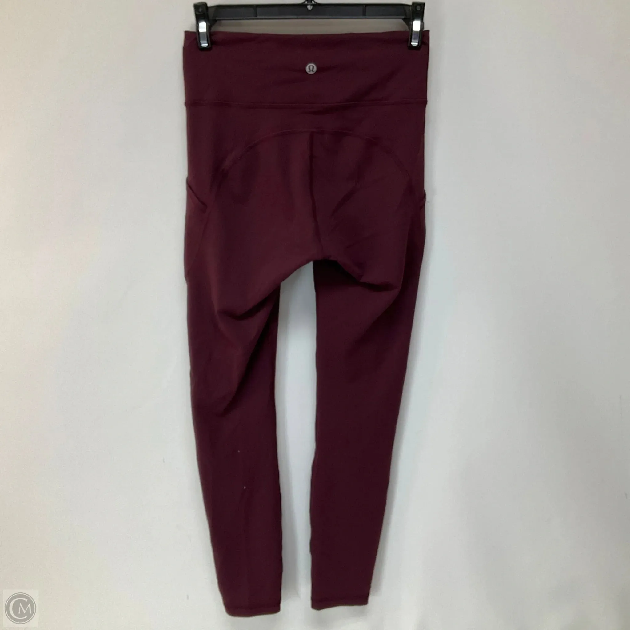 Athletic Leggings By Lululemon In Maroon, Size: 4