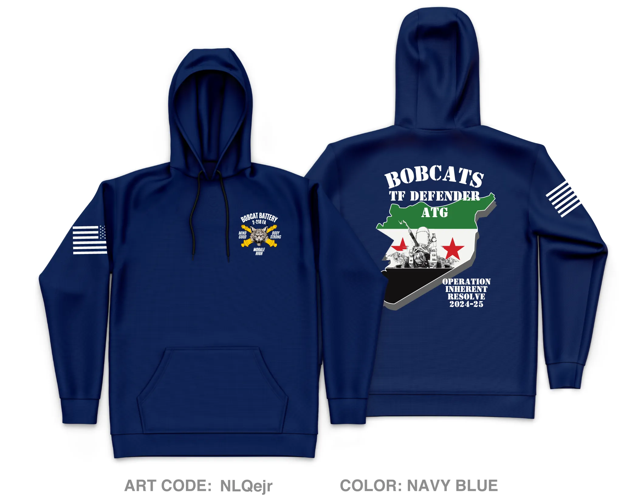 B BTRY. 2-218th FAR Core Men's Hooded Performance Sweatshirt - NLQejr