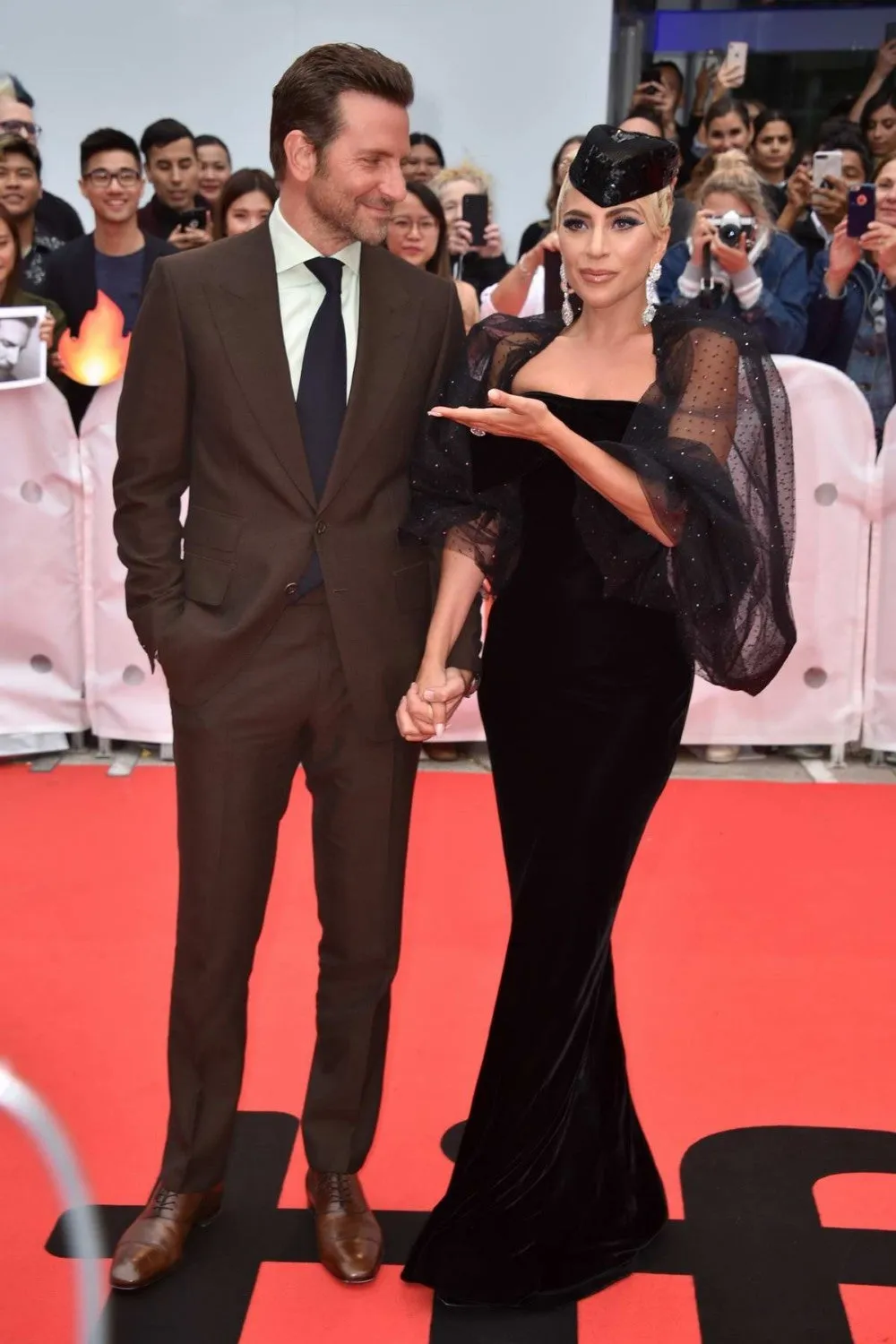 Black Lady Gaga Velvet Prom Red Carpet Dress Toronto International Film Festival