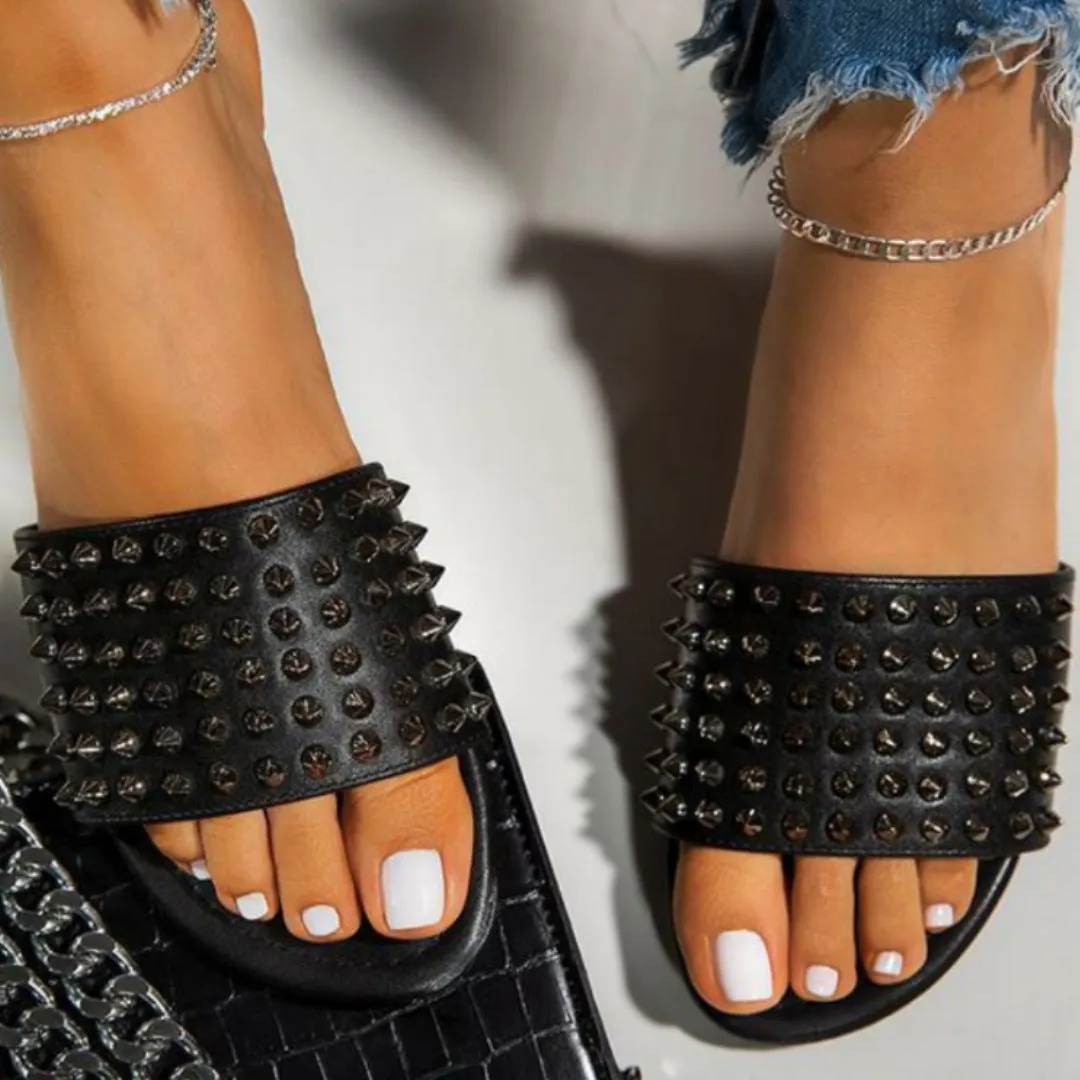 Black Spiked Black Slide