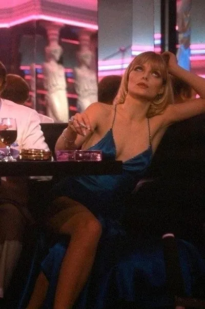 Blue Backless Michelle Pfeiffer Dress for Prom Celebrity Dress inspired Scarface Movie