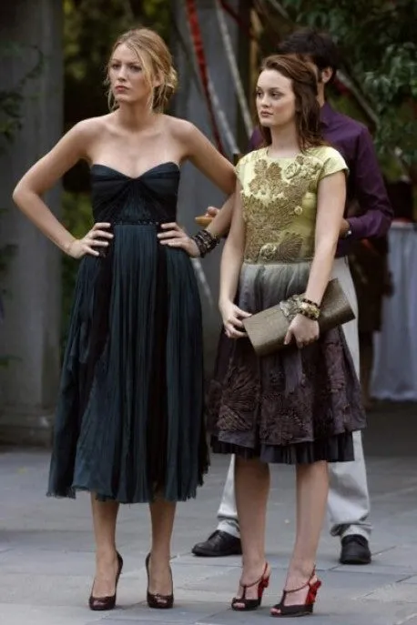 Blue Blake Lively Strapless Prom Celebrity Evening Dress Serena Van Der Woodsen Gossip Girl