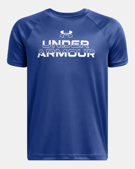 Boy's Tech Split Wordmark Short Sleeve