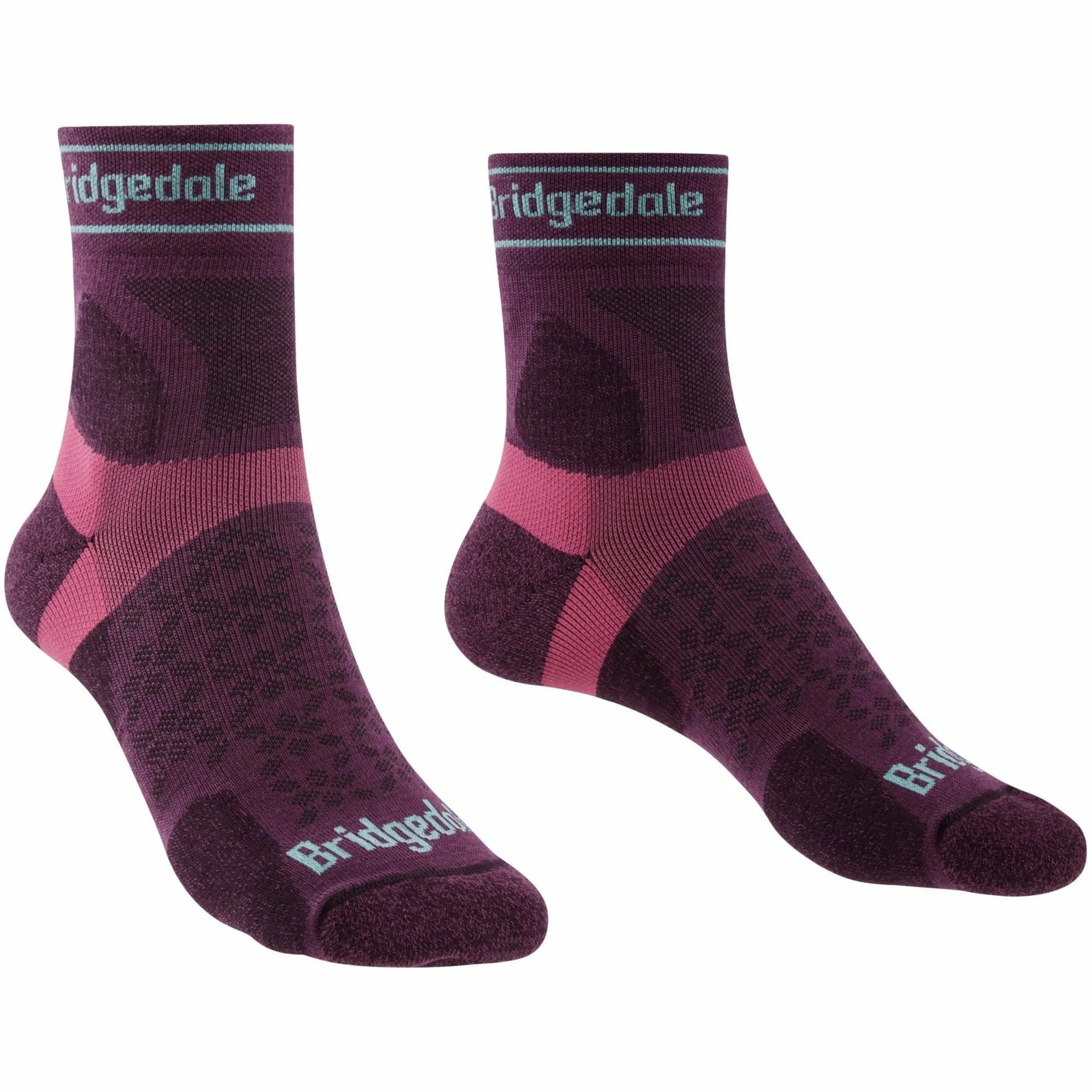 Bridgedale Womens Trail Run Ultralight Merino 3/4 Crew Socks