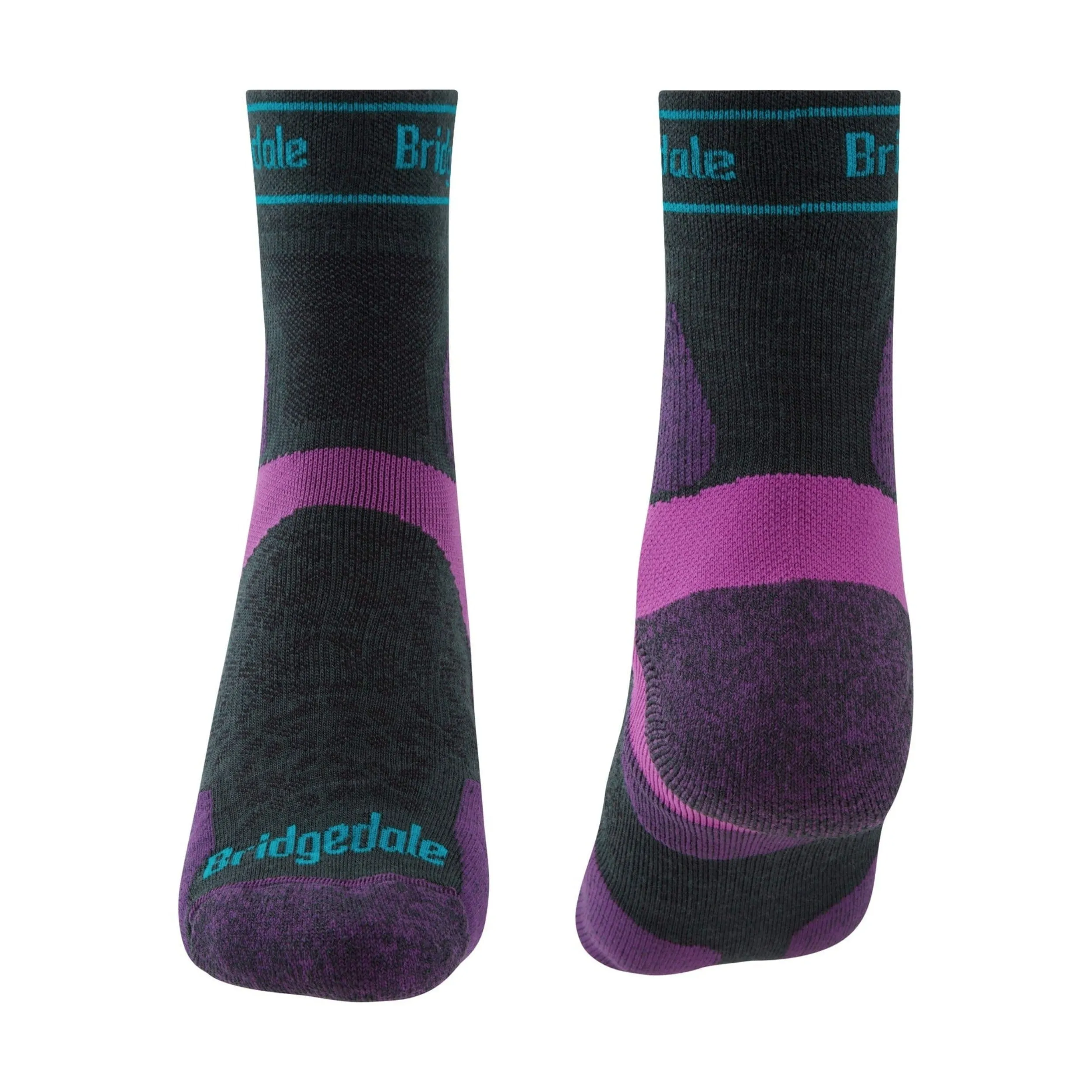 Bridgedale Womens Trail Run Ultralight Merino 3/4 Crew Socks