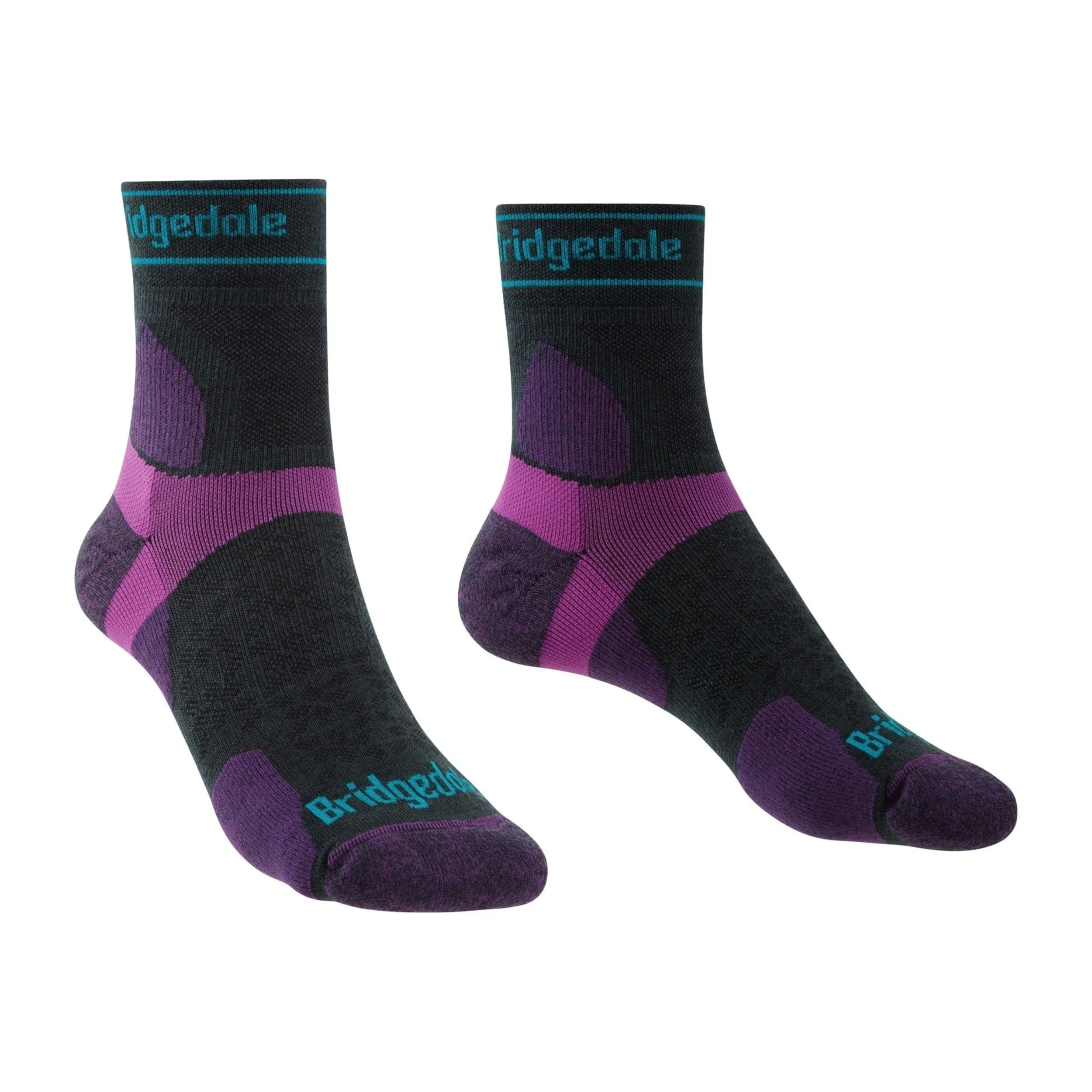 Bridgedale Womens Trail Run Ultralight Merino 3/4 Crew Socks