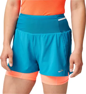 Brooks 3 Inch High Point 2.0 2 In 1 Womens Running Shorts - Blue