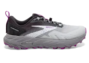 Brooks Cascadia 17 (D Width) - Oyster/Blackened Pearl/Purple (Womens)