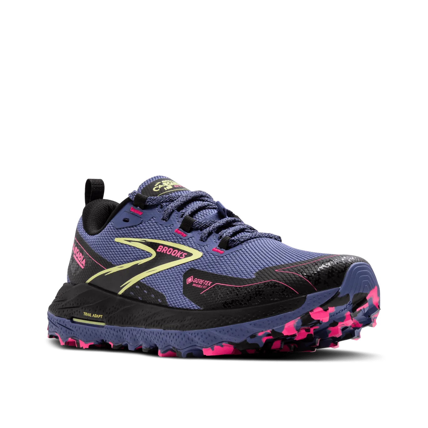 Brooks Cascadia 18 GTX (B Width) - Grey Blue/Black/Pink (Womens)