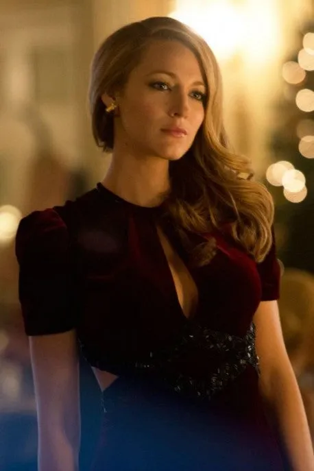 Burgundy Blake Lively Figure hugging Dress Velvet Prom Celebrity Evening Dress The Age of Adaline