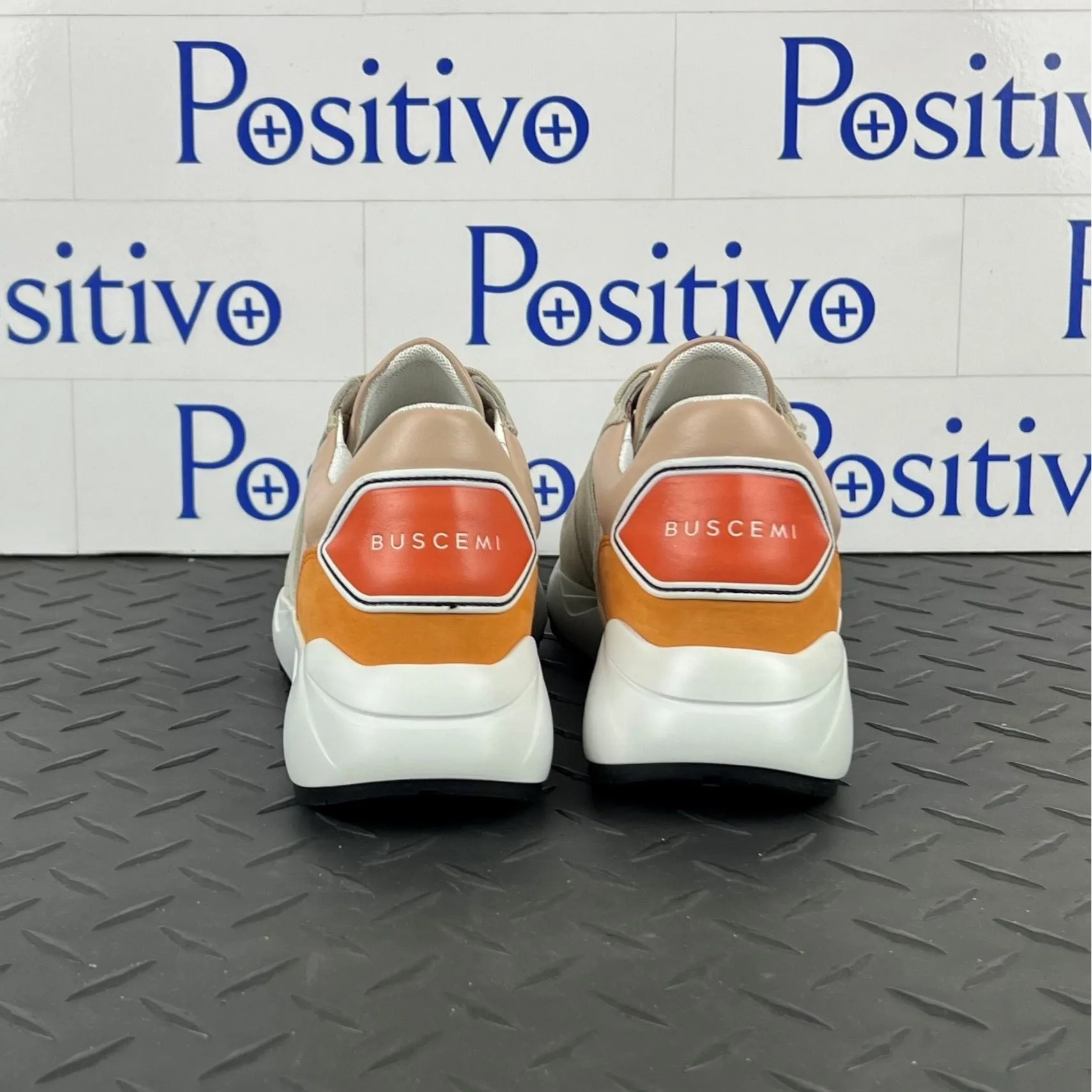 Buscemi Women's Ventura Nude Trio Leather Sneakers SAMPLE