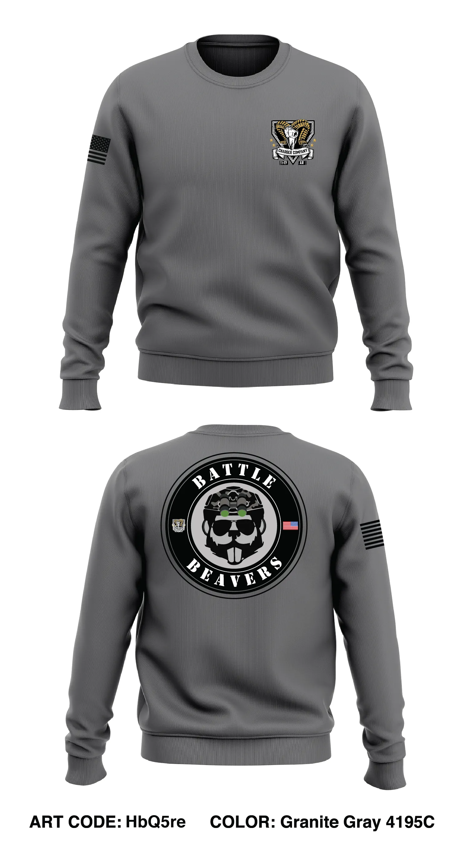 Charger Co, 1-77 AR Core Men's Crewneck Performance Sweatshirt - HbQ5re
