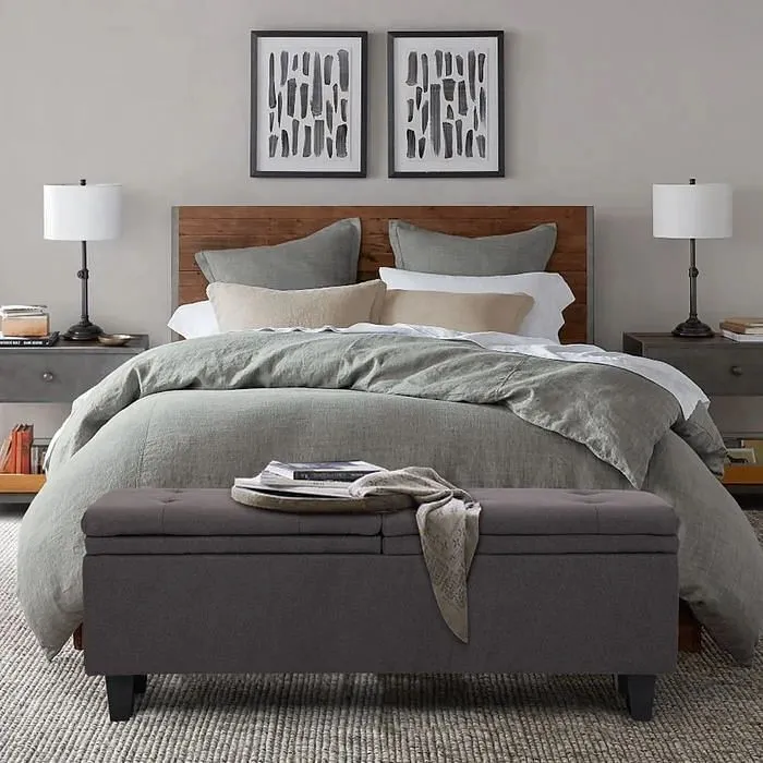 Color: Dark Grey 53'' Wide Tufted Rectangle Storage Ottoman