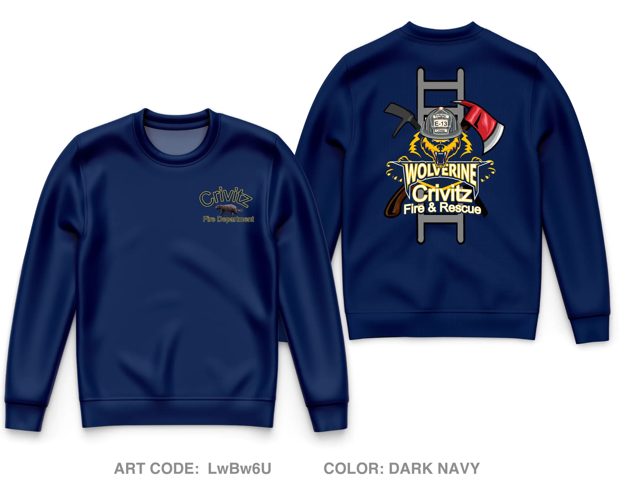 Crivitz fire and rescue Core Men's Crewneck Performance Sweatshirt - LwBw6U