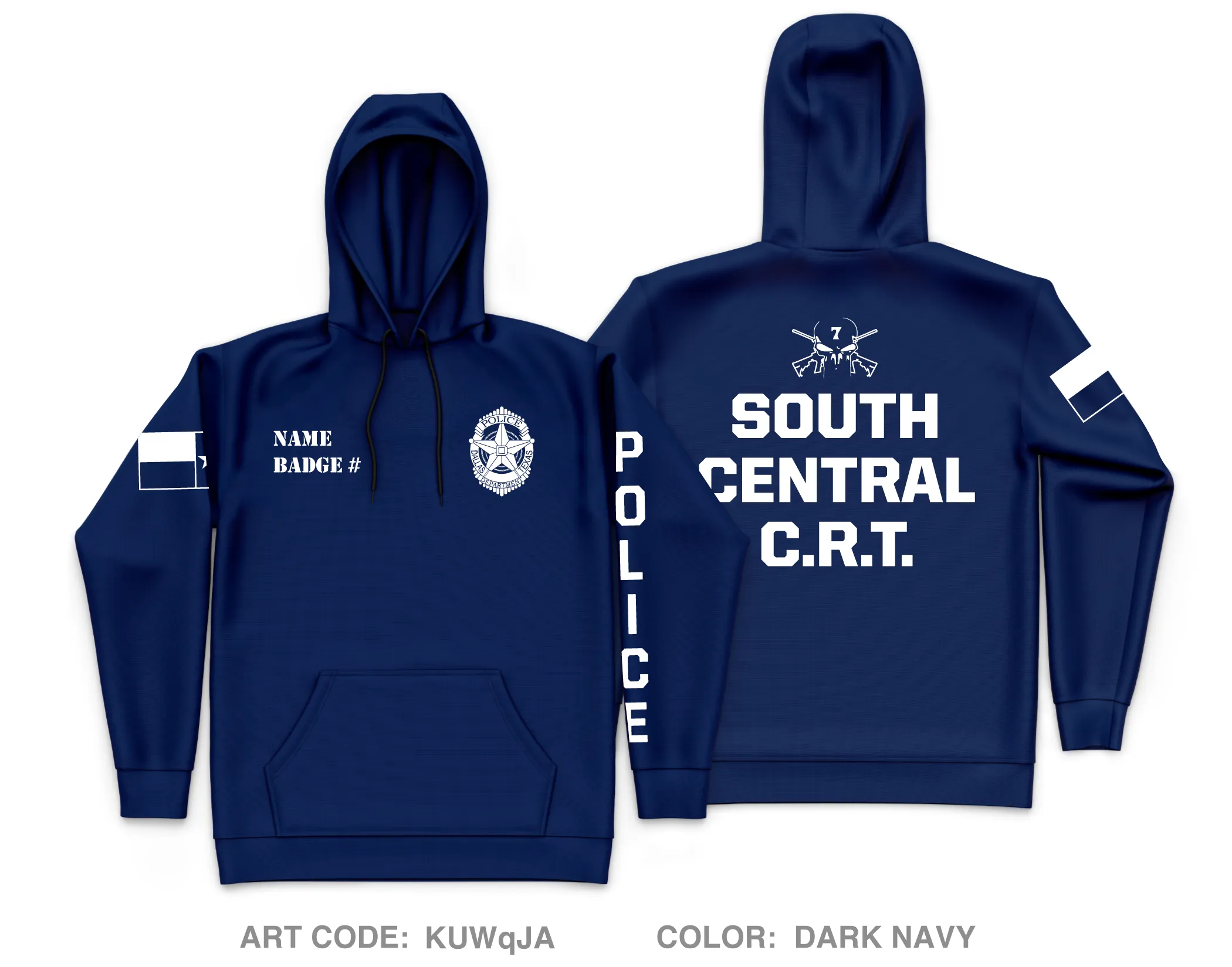 CUSTOM Dallas PD Store 1 Core Men's Hooded Performance Sweatshirt - KUWqJA