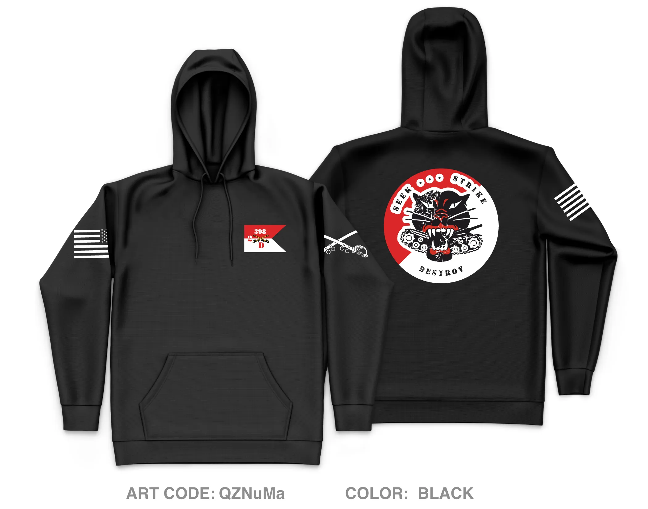D troop 2-398th CAV OSUT Core Men's Hooded Performance Sweatshirt - QZNuMa