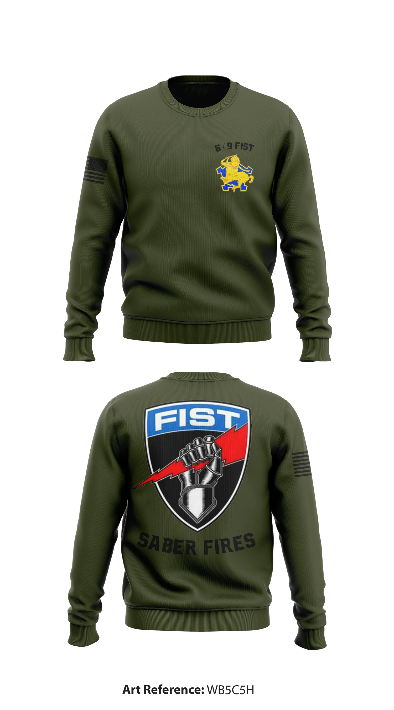 Dakota FiST 6/9 3ABCT 1Cav Store 1 Core Men's Crewneck Performance Sweatshirt - Wb5C5h