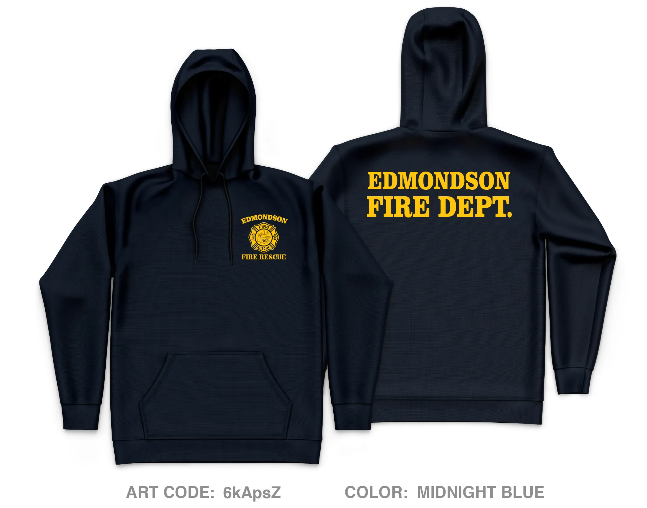 Edmondson Fire Department Fundraising Collection Core Men's Hooded Performance Sweatshirt - 6kApsZ