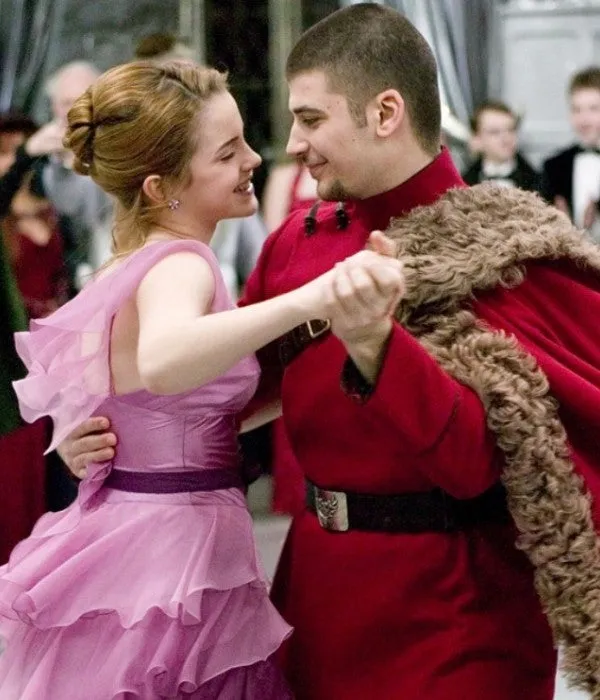 Emma Watson Purple Dres Tiered Ruffle Prom Dress