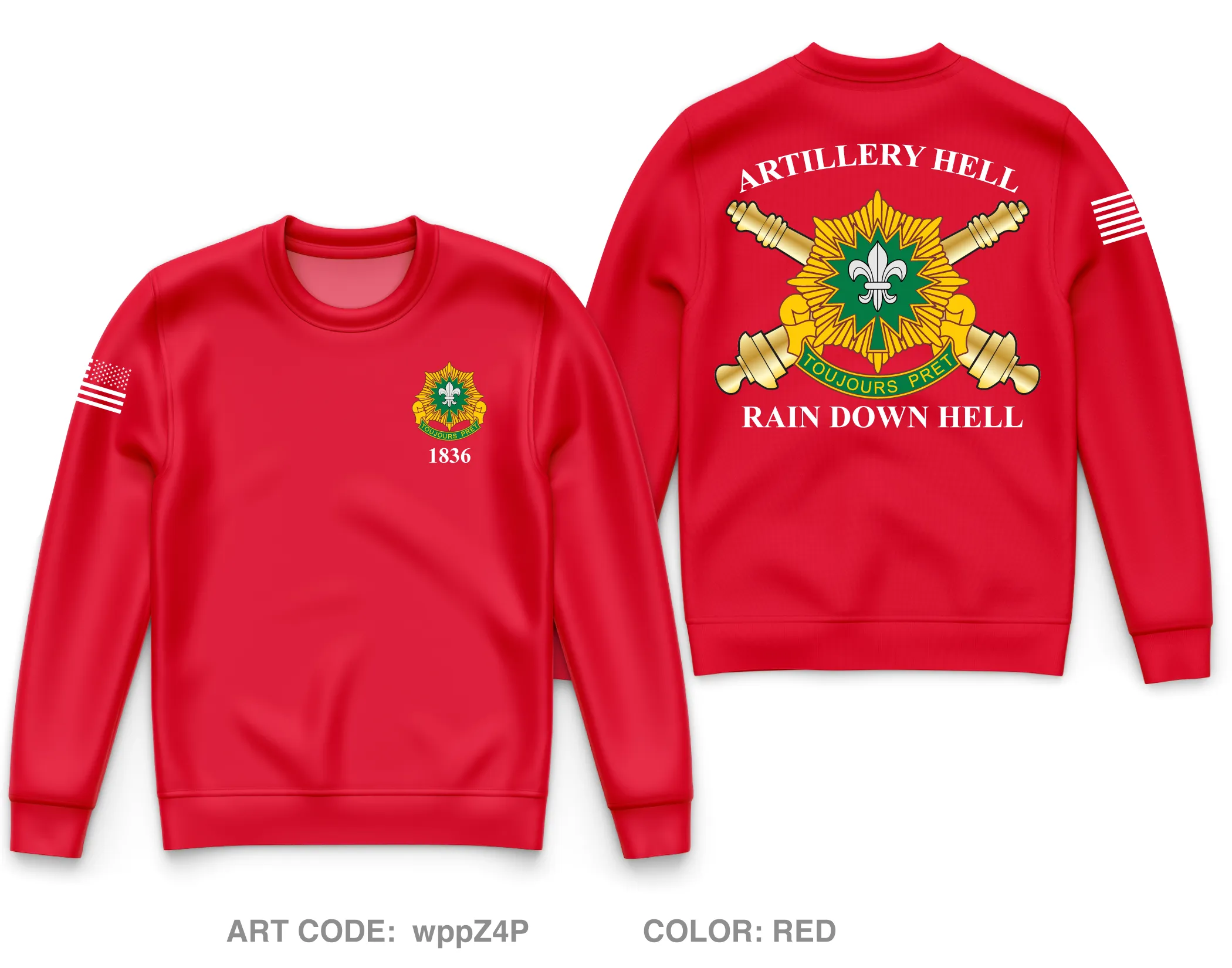 Field Artillery Squadron, 2d Cavalry Regiment Core Men's Crewneck Performance Sweatshirt - wppZ4P