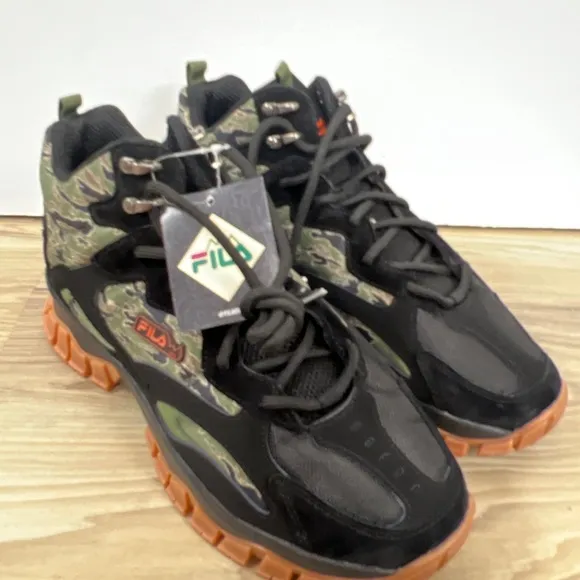 Fila Ray Tracer TR 2 Mid Trail Black/Camo Mens 1RM01882-962 NWOB