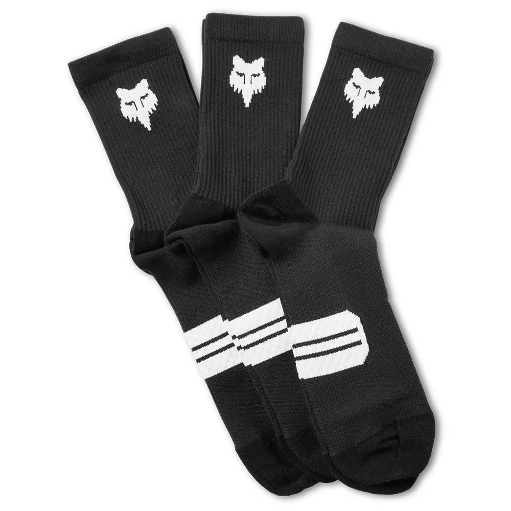 Fox 6 Inch Ranger Socks Prepack Black - Black