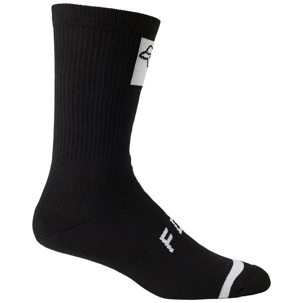 FOX 8 INCH DEFEND CREW SOCKS [BLACK]