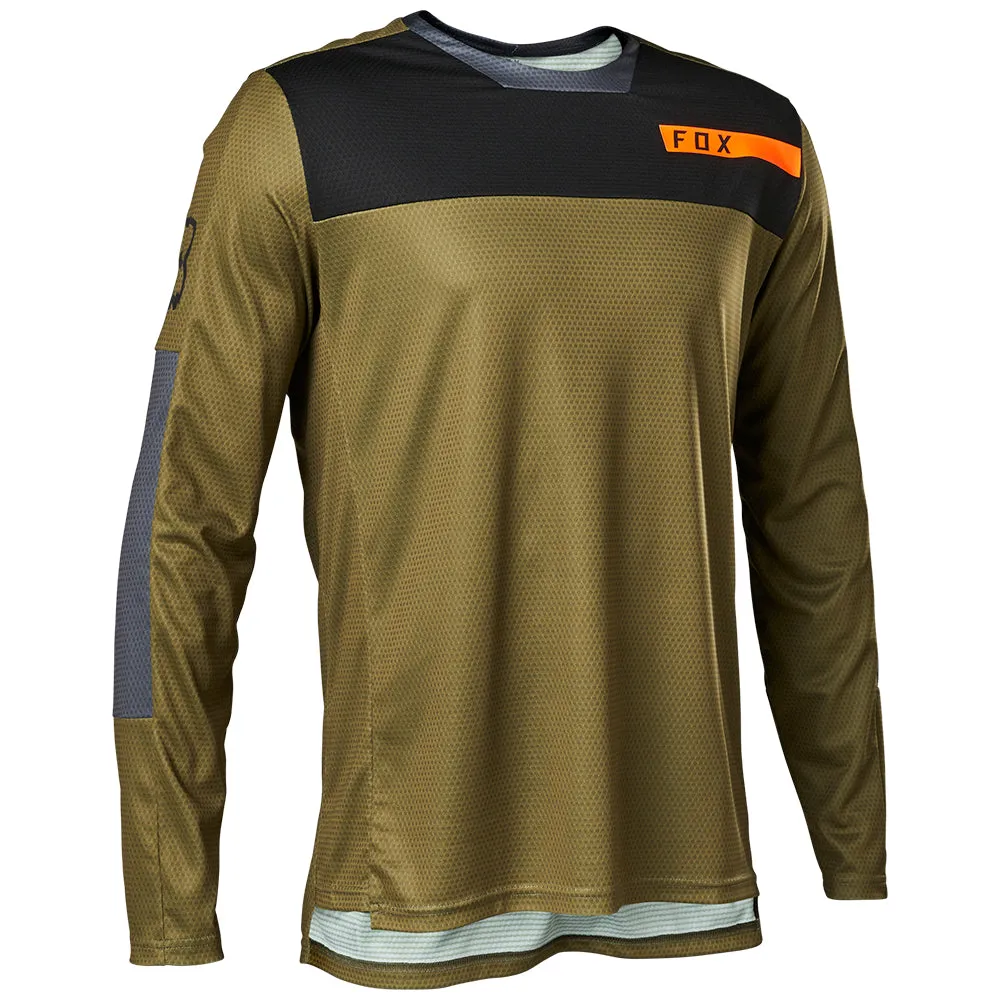 Fox Defend Ls Jersey Moth - Bark