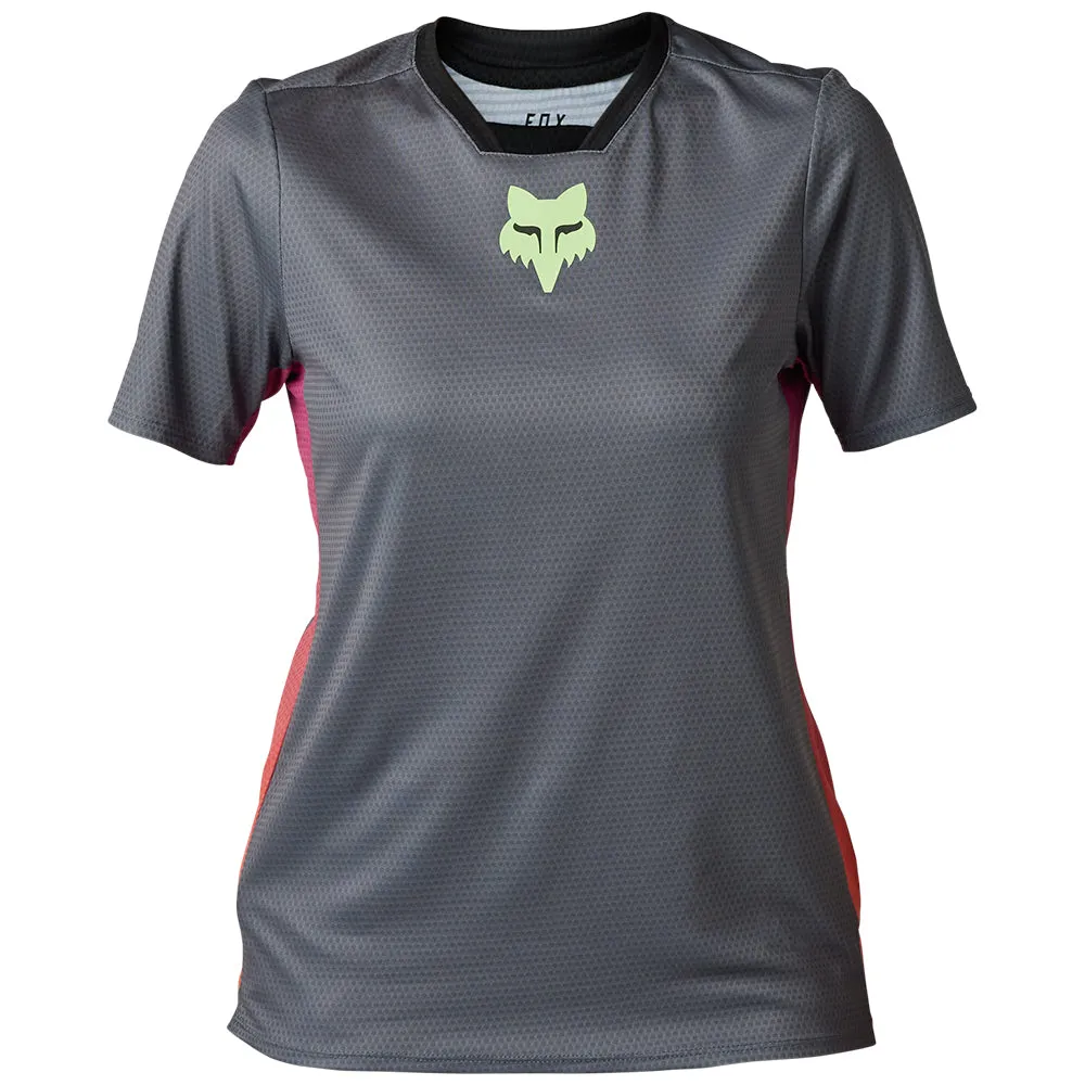 Fox Womens Defend Race Ss Jersey [Pewter]