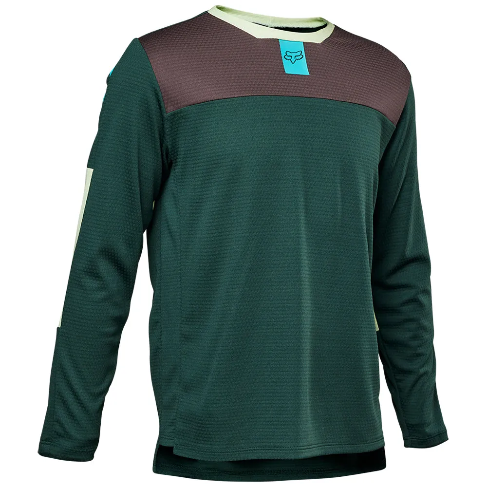 FOX YOUTH DEFEND LS JERSEY [EMERALD]