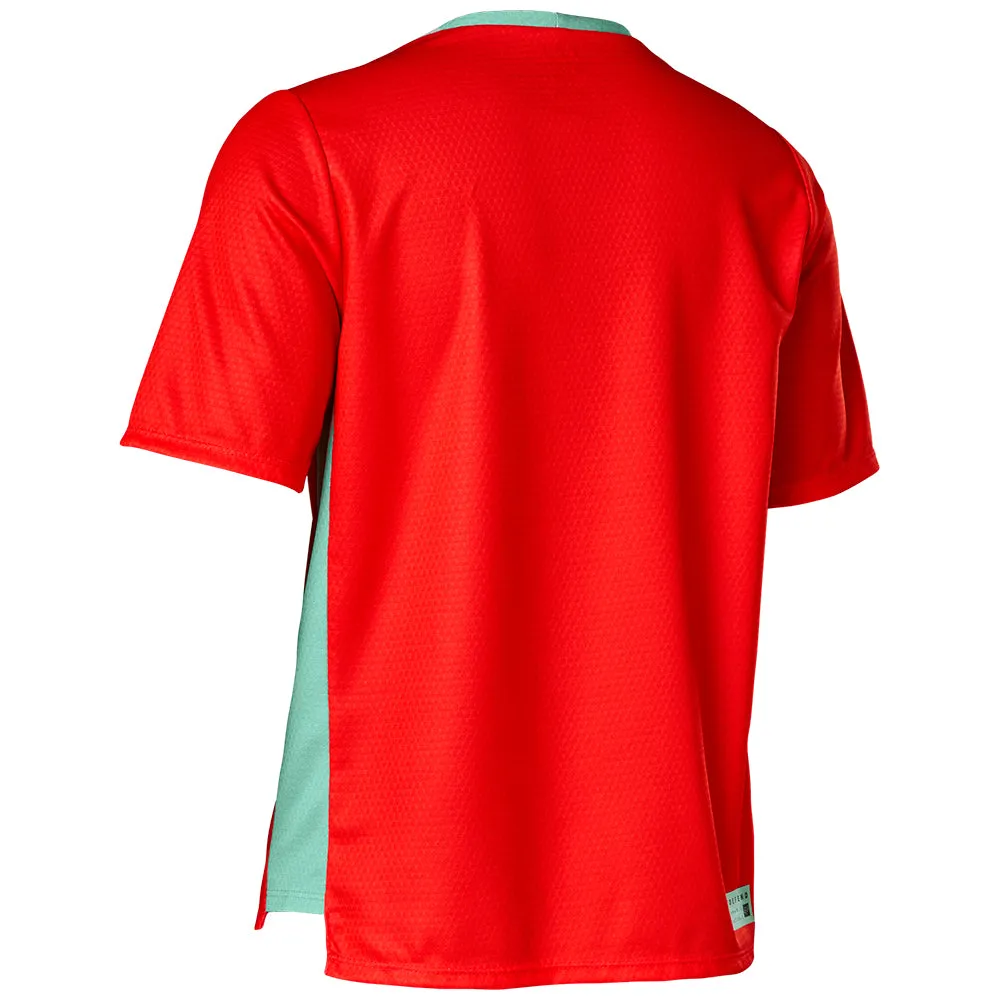 Fox Youth Defend Ss Jersey - Flo Red