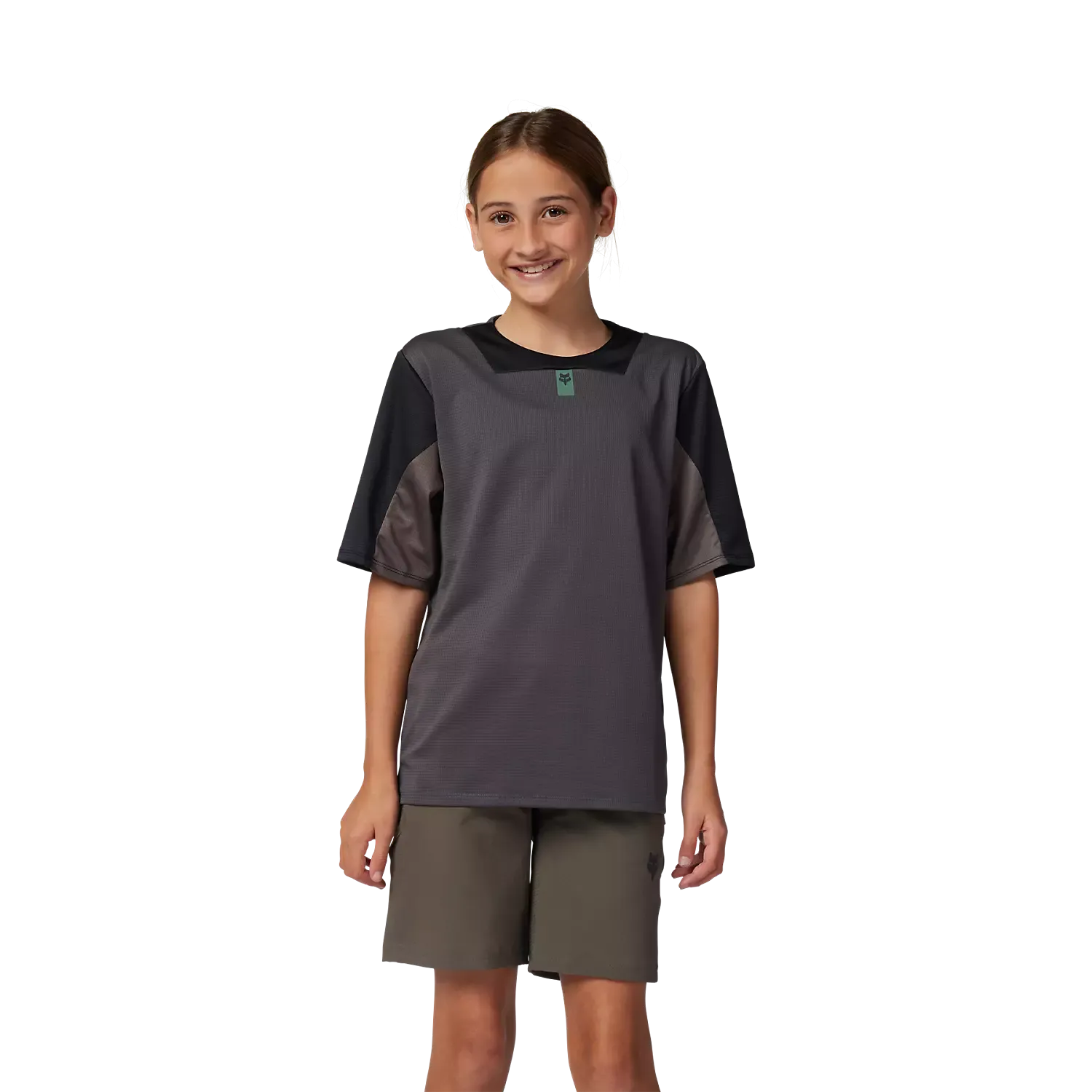Fox YOUTH DEFEND SS JERSEY - Graphite Grey