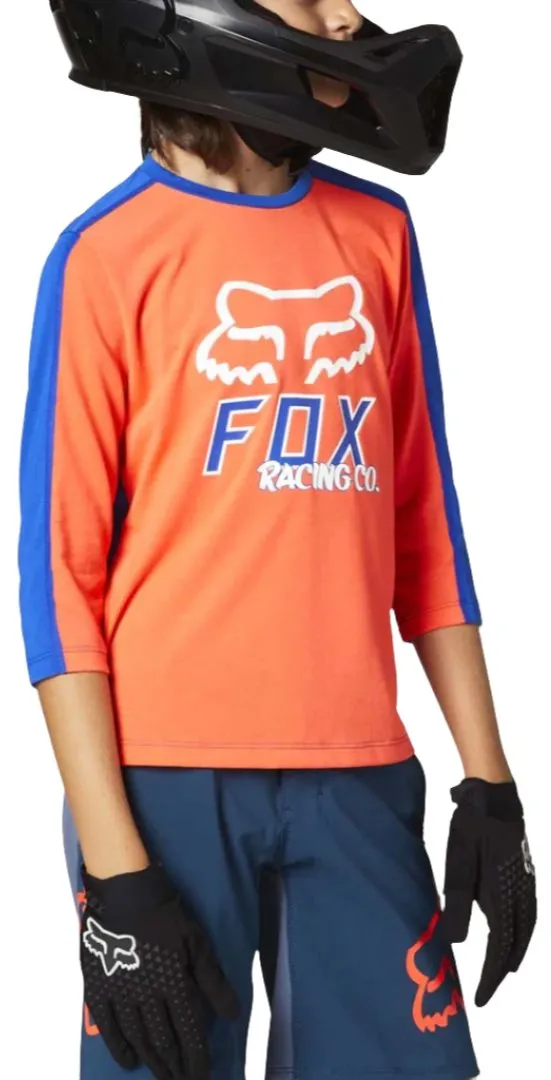 Fox YOUTH RANGER DR 3/4 JERSEY - Atomic Orange